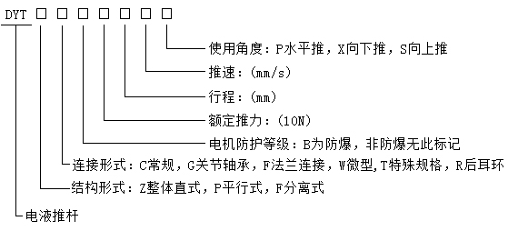 電液推桿型號 電液推桿型號