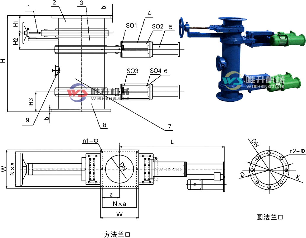 電液動插板式雙層卸灰閥 電液動插板式雙層卸灰閥